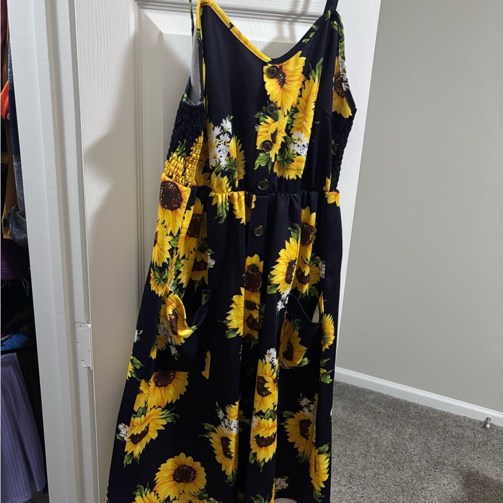 Sunflower Print Dress